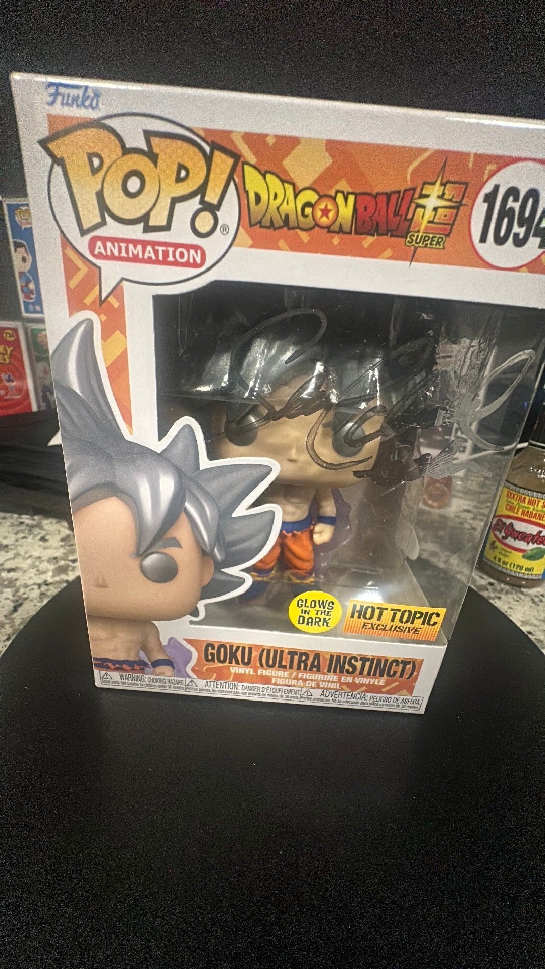 Goku (Ultra Instinct) Funko Pop! Vinyl Figure #1694 — Signed & JSA Certifie
